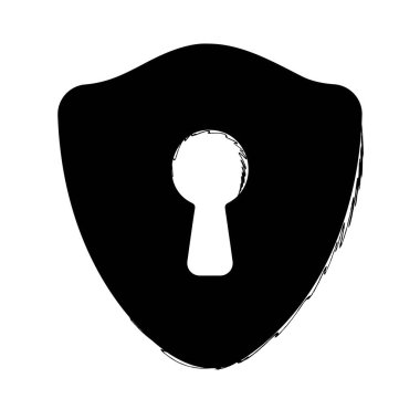 Beyaz arkaplanda izole edilmiş tuş deliği fırçası, vektör illüstrasyonu.