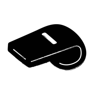 Beyaz arka planda ıslık çalan bir fırça. Vektör illüstrasyonu.