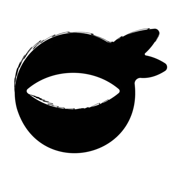 Ninja Pinsel Auf Weißem Hintergrund Vektorillustration — Stockvektor