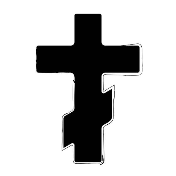 Ορθόδοξη Εκκλησία Βούρτσα Λευκό Φόντο Διανυσματική Απεικόνιση — Διανυσματικό Αρχείο