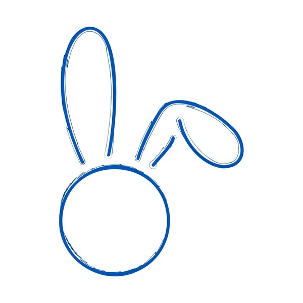 Kaninchenpinsel Auf Weißem Hintergrund Vektorillustration — Stockvektor
