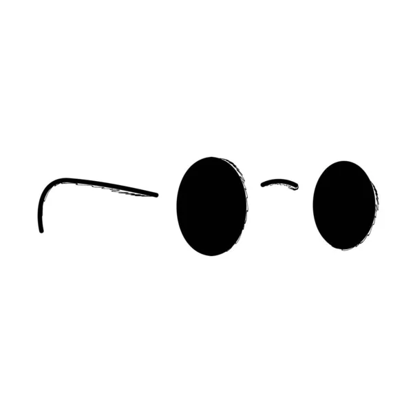 Yuvarlak Gözlük Fırçası Beyaz Arkaplanda Izole Edilmiş Vektör Illüstrasyonu — Stok Vektör