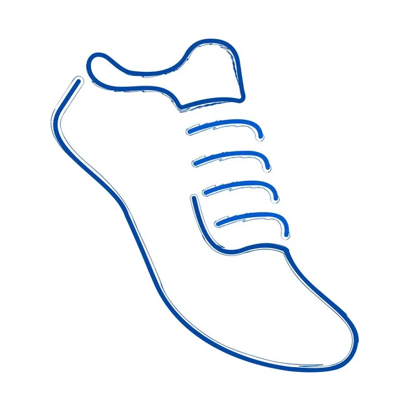 Sport Schoenen Borstel Witte Achtergrond Vector Illustratie — Stockvector