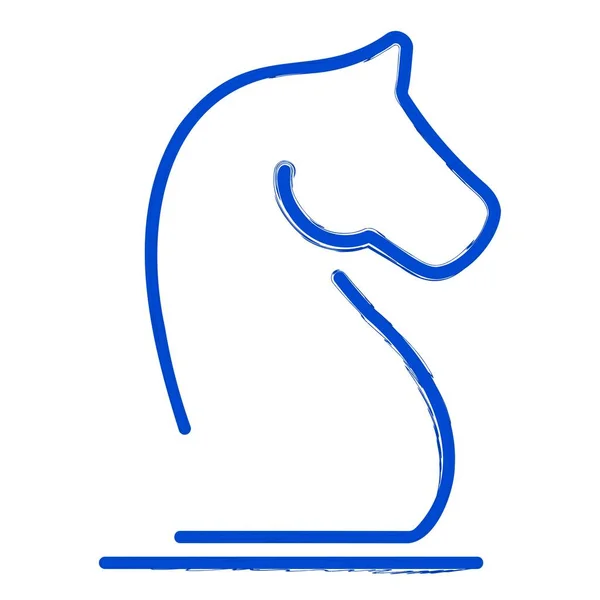 Rook Βούρτσα Αλόγων Λευκό Φόντο Διανυσματική Απεικόνιση — Διανυσματικό Αρχείο