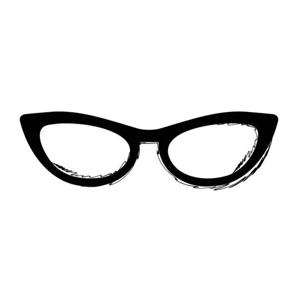 Sonnenbrille Pinsel Auf Weißem Hintergrund Vektorillustration — Stockvektor