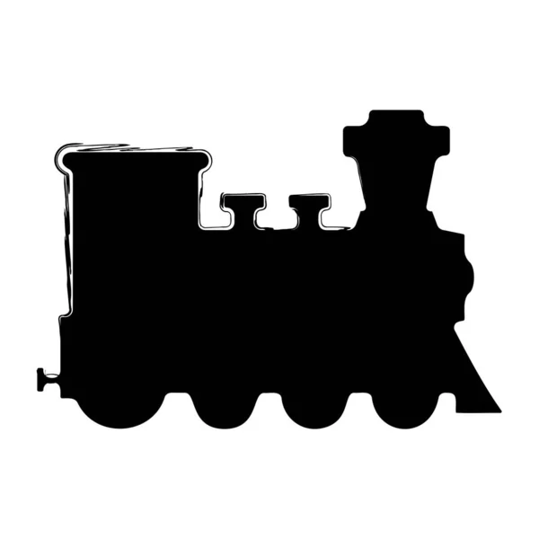 Кисть Поезд Белом Фоне Векторная Иллюстрация — стоковый вектор
