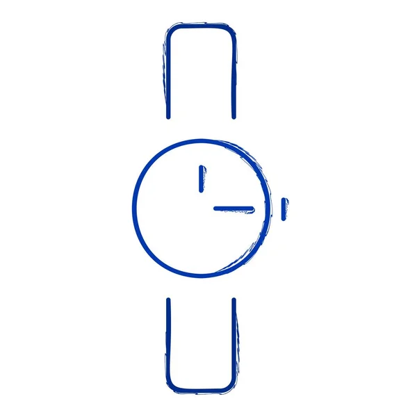 Reloj Cepillo Sobre Fondo Blanco Ilustración Vectorial — Vector de stock