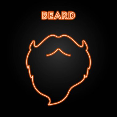 sakal neon işareti, modern parlayan pankart tasarımı.