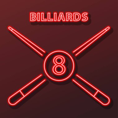 Bilardo tabelası, modern parlayan pankart tasarımı.