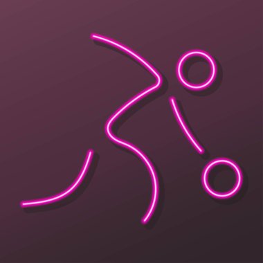 Bowling neon ışığı, modern parlayan pankart tasarımı.