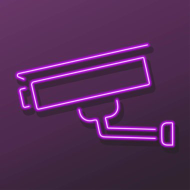 CCTV neon ışığı, modern parlayan pankart tasarımı.