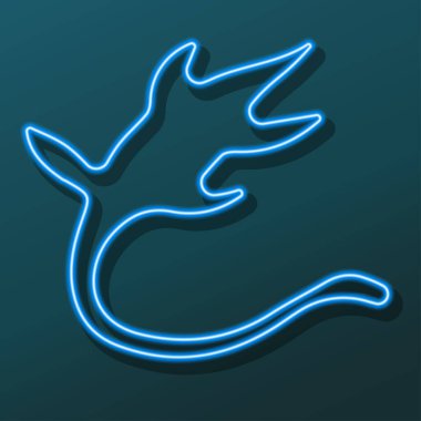 Dinozor neon ışığı, modern parlayan pankart tasarımı.