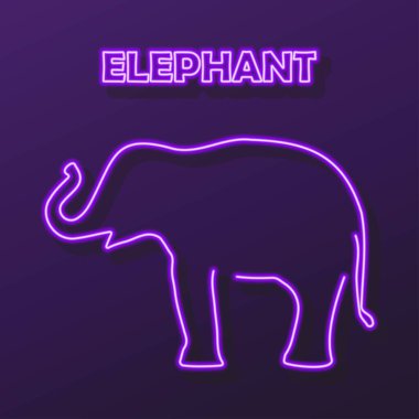 Fil neon işareti, modern parlayan pankart tasarımı.