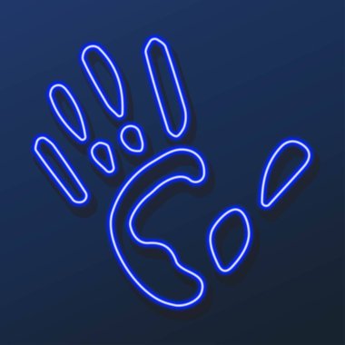 El izi neon ışığı, modern parlayan pankart tasarımı.