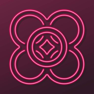 Kintinkantan neon tabela, modern parlayan pankart tasarımı, renkli modern tasarım trendleri siyah arka planda. Vektör illüstrasyonu.