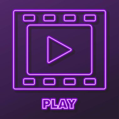 oyun neon ışığı, modern parlayan pankart tasarımı.