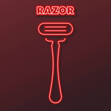 Ustura neon levhası, modern parlayan pankart tasarımı.