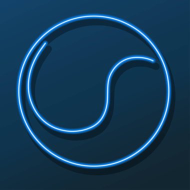 tennis ball neon sign, modern glowing banner design.