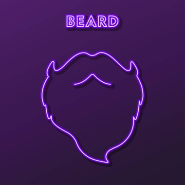 sakal neon işareti, modern parlayan pankart tasarımı.