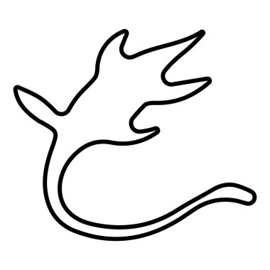 Elasmosaurus simgesi beyaz arkaplanda izole edildi, vektör illüstrasyonu.