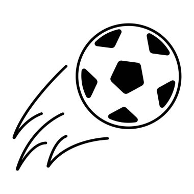 Beyaz arka plan üzerinde vektör illüstrasyon izole futbol simgesi.