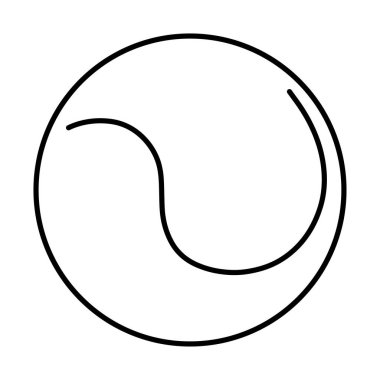 Beyaz arkaplanda izole edilmiş tenis simgesi, vektör illüstrasyonu.