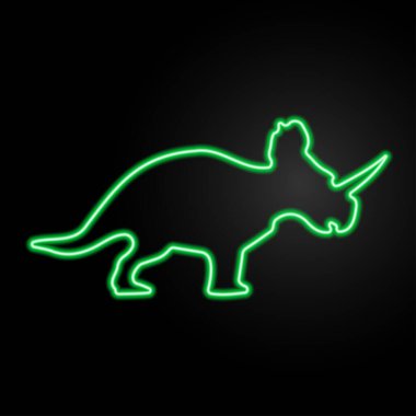 Centrosaur neon işareti, modern parlayan pankart tasarımı.