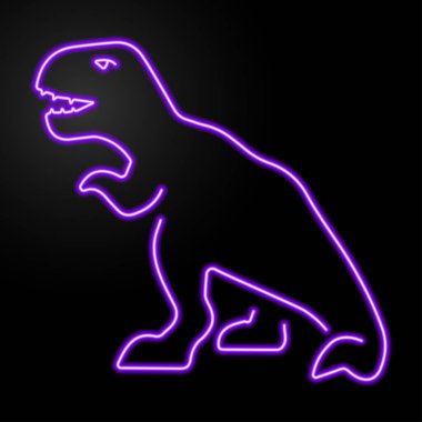 Rex neon işareti, modern parlayan pankart tasarımı.