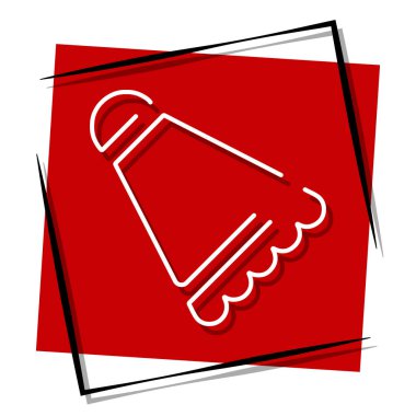 Bir çerçevede badminton kırmızısı pankart. Vektör illüstrasyonu.