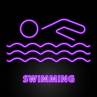 yüzen neon ışığı, modern parlayan pankart tasarımı.