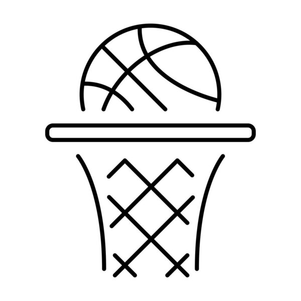 basketball icon isolated on white background, vector illustration.