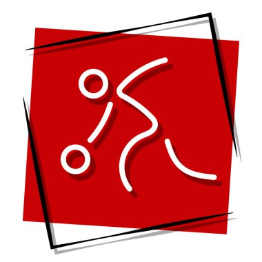 Çerçevede bowling kırmızısı var. Vektör illüstrasyonu.