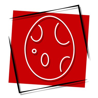 Dinozor kırmızı pankartı çerçevede. Vektör illüstrasyonu.