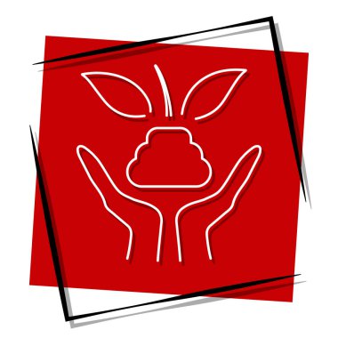 Dünya günü kırmızı afişi çerçevede. Vektör illüstrasyonu.