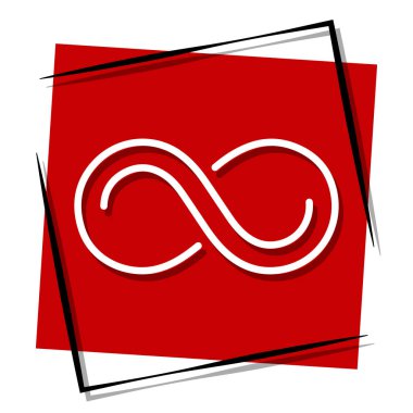 Çerçevede sonsuz kırmızı pankart. Vektör illüstrasyonu.