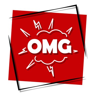 Kırmızı pankart çerçevede. Vektör illüstrasyonu.