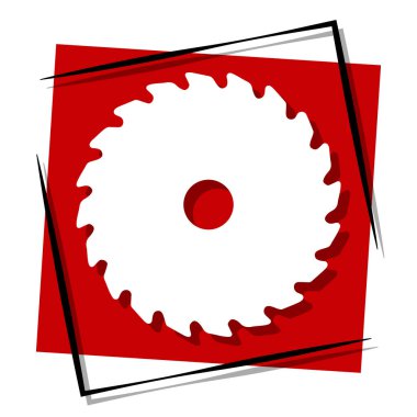 Çerçevede kırmızı pankart gördüm. Vektör illüstrasyonu.