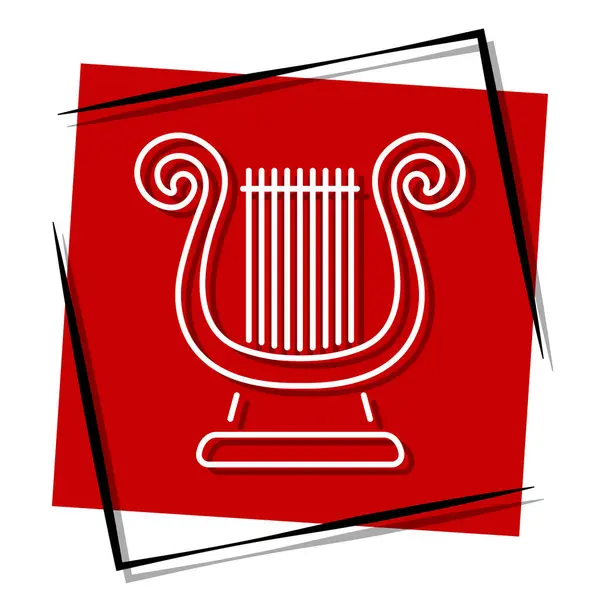 Çerçevede lira kırmızı pankart var. Vektör illüstrasyonu.