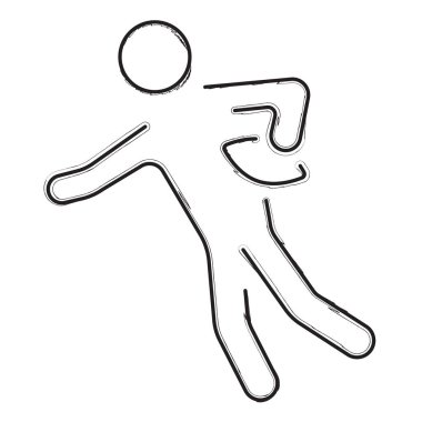 Beyaz arka planda ragbi fırçası darbeleri. Vektör illüstrasyonu.