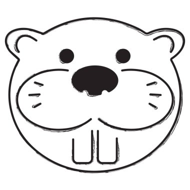 Beyaz arka planda kunduz fırçası darbeleri. Vektör illüstrasyonu.