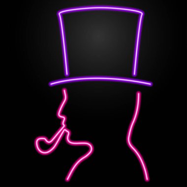 Hipster neon tabela, modern parlayan pankart tasarımı, renkli modern tasarım trendi. Vektör illüstrasyonu.