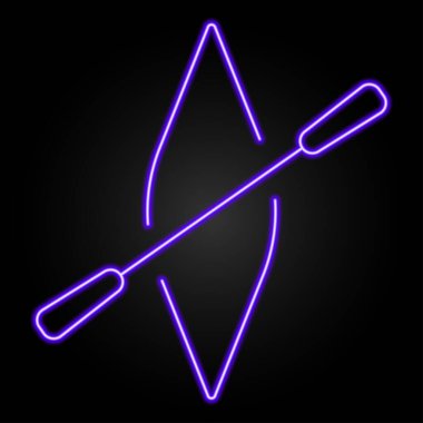 Kano neon ışığı, modern parlayan pankart tasarımı, renkli modern tasarım trendi. Vektör illüstrasyonu.