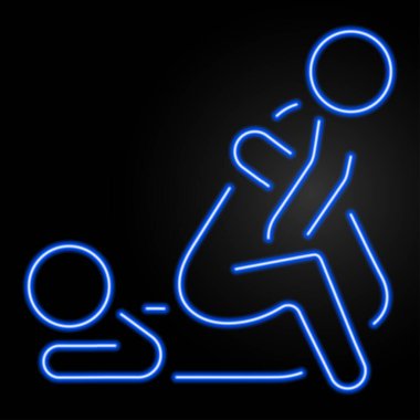 Mücadele neon ışığı, modern parlayan pankart tasarımı, renkli modern tasarım trendi. Vektör illüstrasyonu.