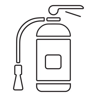 Beyaz arkaplanda izole edilmiş yangın söndürme simgesi, vektör illüstrasyonu.