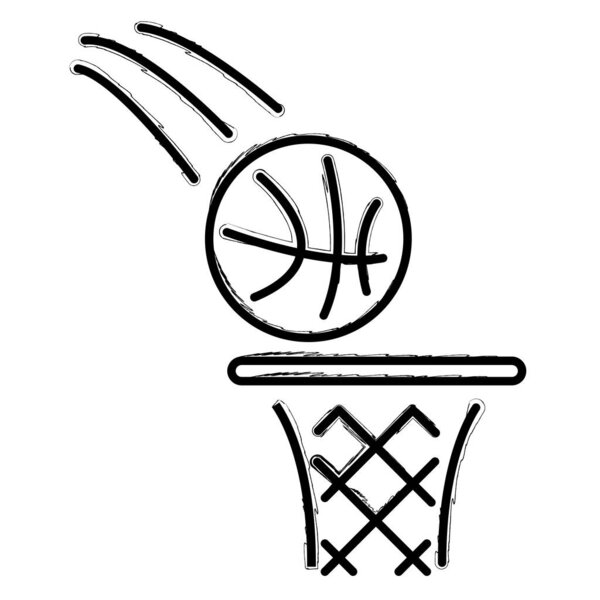 basketball brush strokes on a white background. Vector illustration.