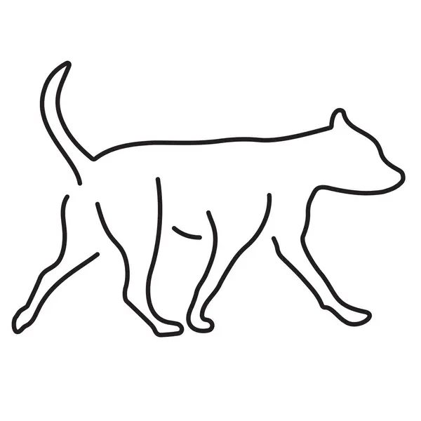 köpek simgesi beyaz arkaplanda izole edildi, vektör illüstrasyonu.