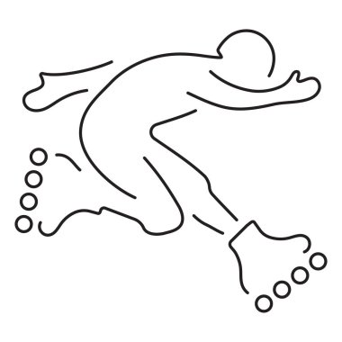 Beyaz arkaplanda izole edilmiş roller simgesi, vektör illüstrasyonu.