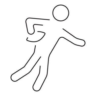 ragbi simgesi beyaz arkaplanda izole edildi, vektör illüstrasyonu.