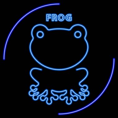 toad neon sign, modern glowing banner design, colorful modern design trend. Vector illustration. clipart