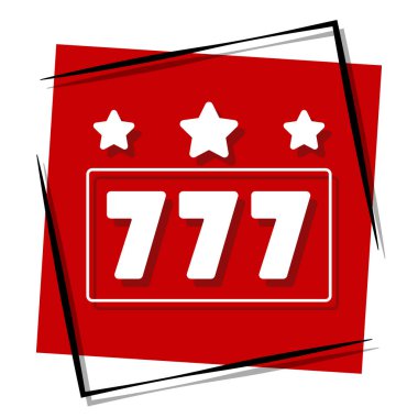 777 kırmızı bayrak. Vektör illüstrasyonu.